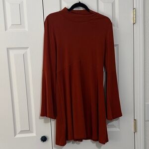 BCBGeneration Burnt Orange Long Sleeve Dress
